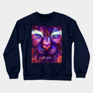 Purple Galaxy Lion Crewneck Sweatshirt